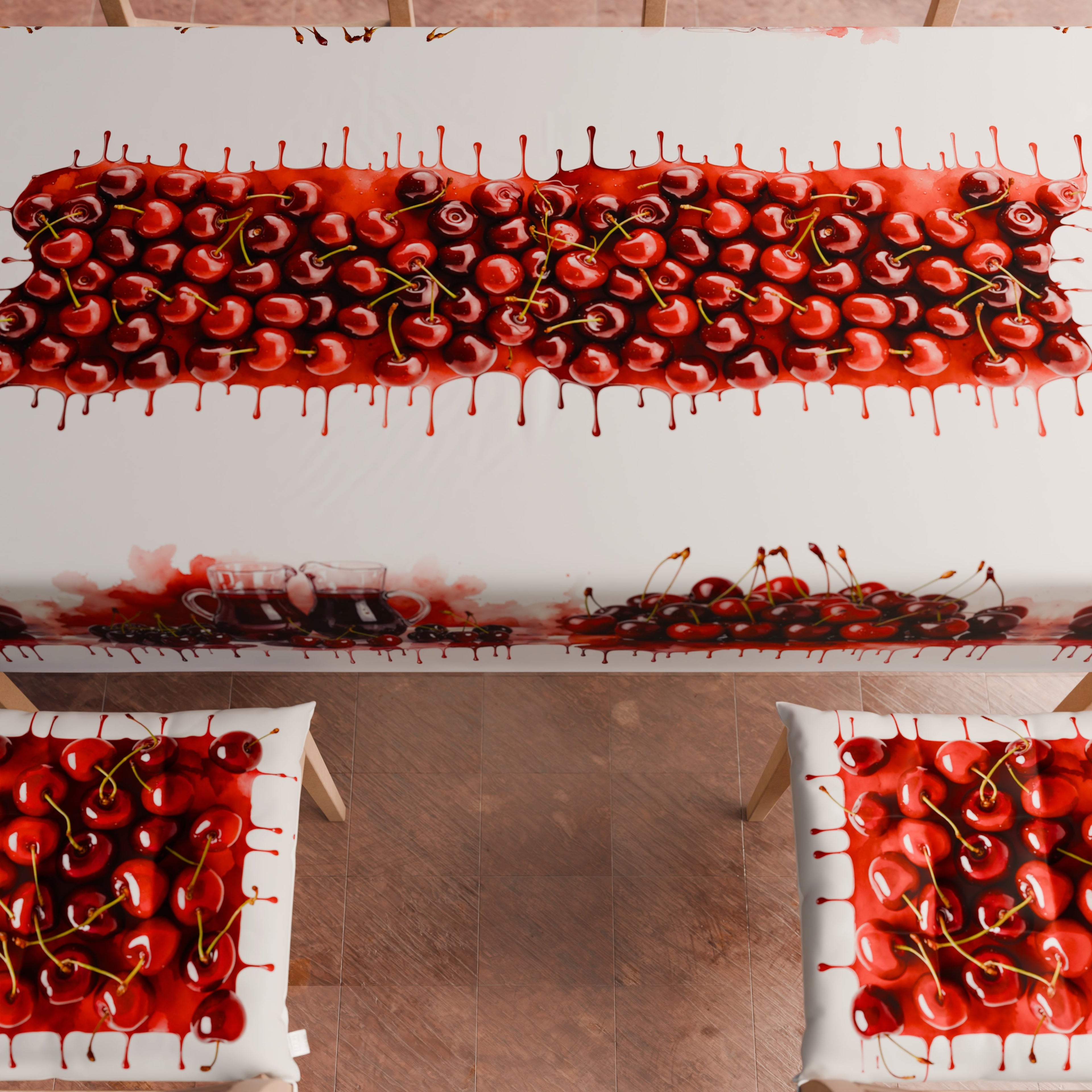 Cuscini per Sedie Coprisedia 6 Pezzi Fruit - Ciliegia