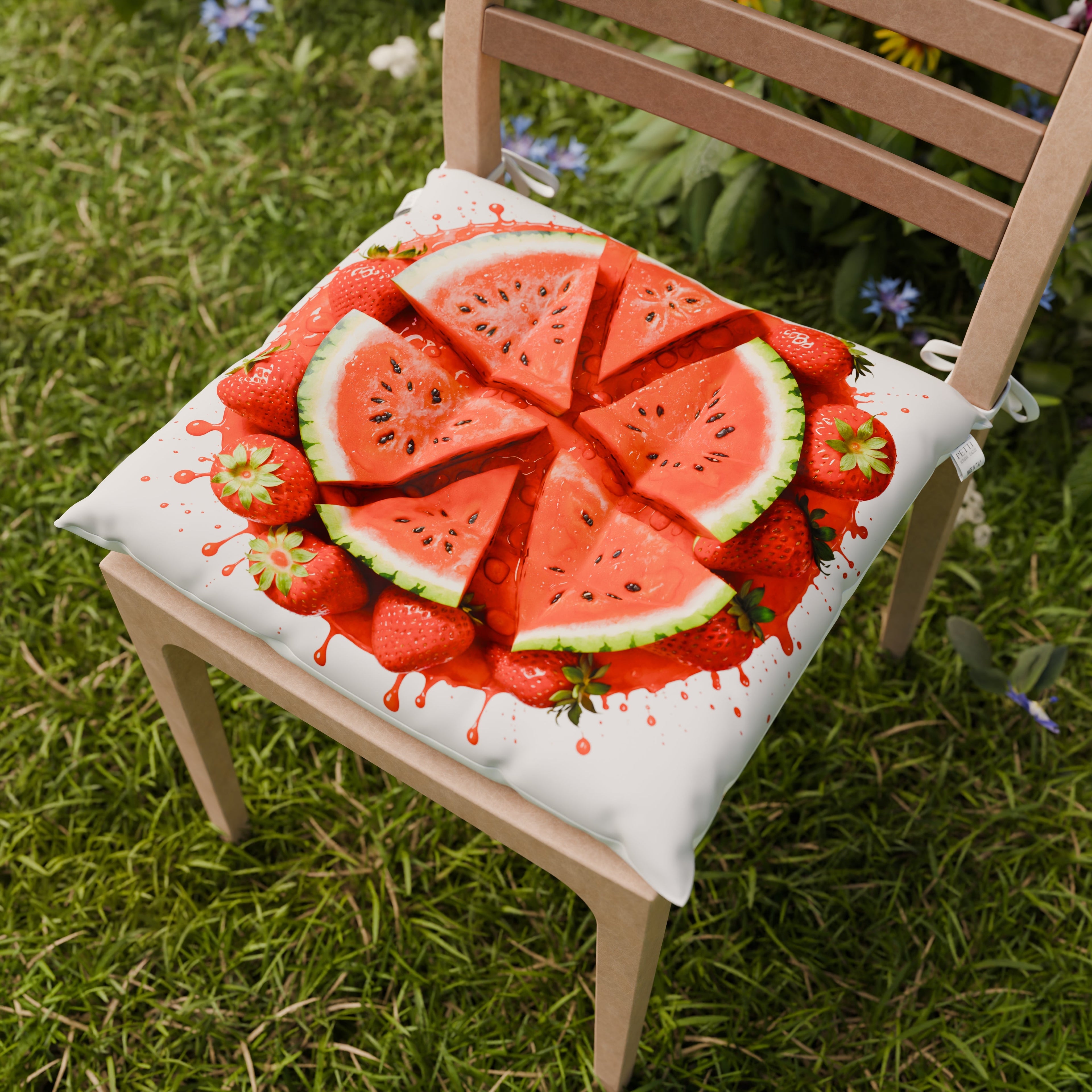 Cuscini per Sedie Coprisedia 6 Pezzi Fruit - Melone e Fragola