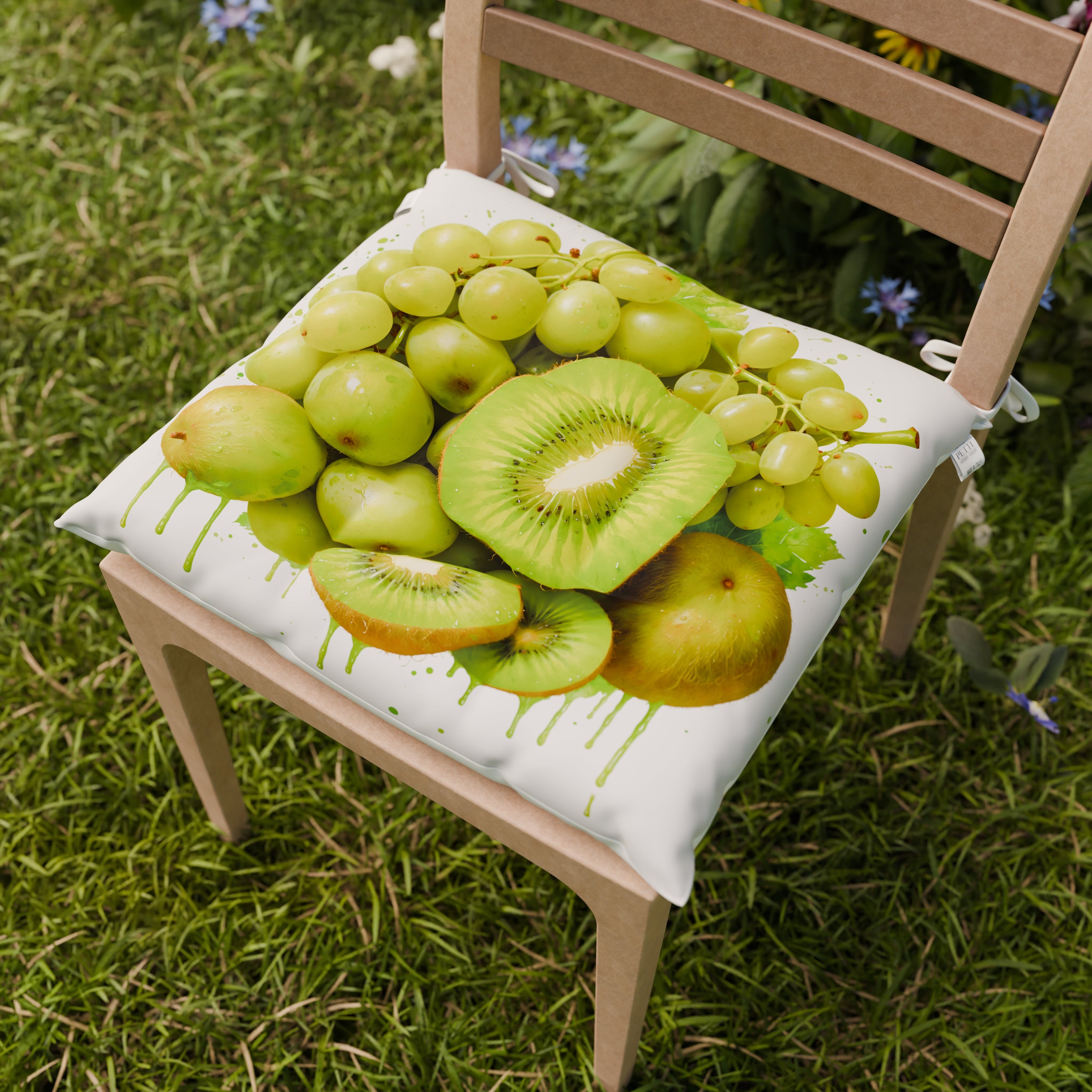Cuscini per Sedie Coprisedia 6 Pezzi Fruit - Kiwi e Uva