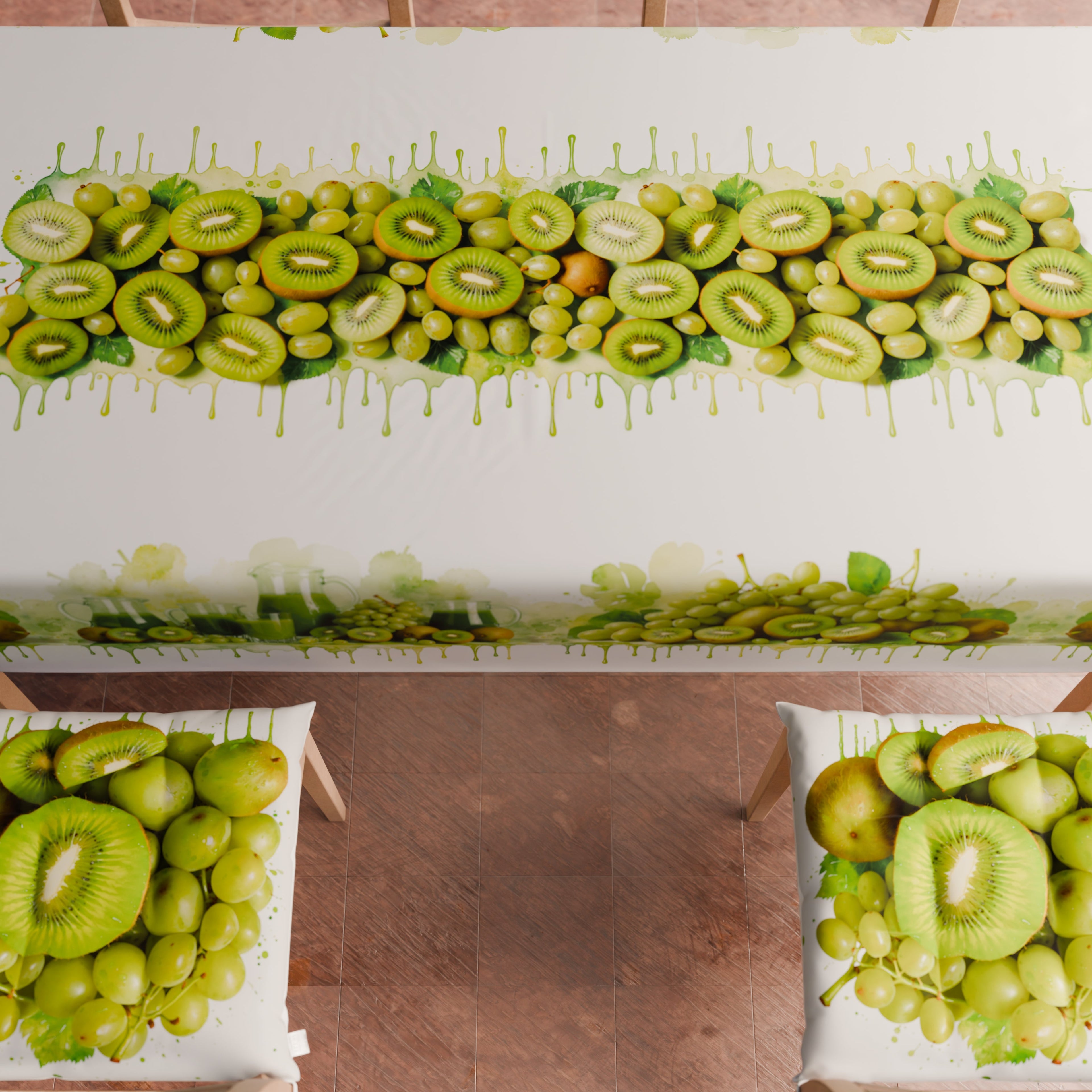 Cuscini per Sedie Coprisedia 6 Pezzi Fruit - Kiwi e Uva