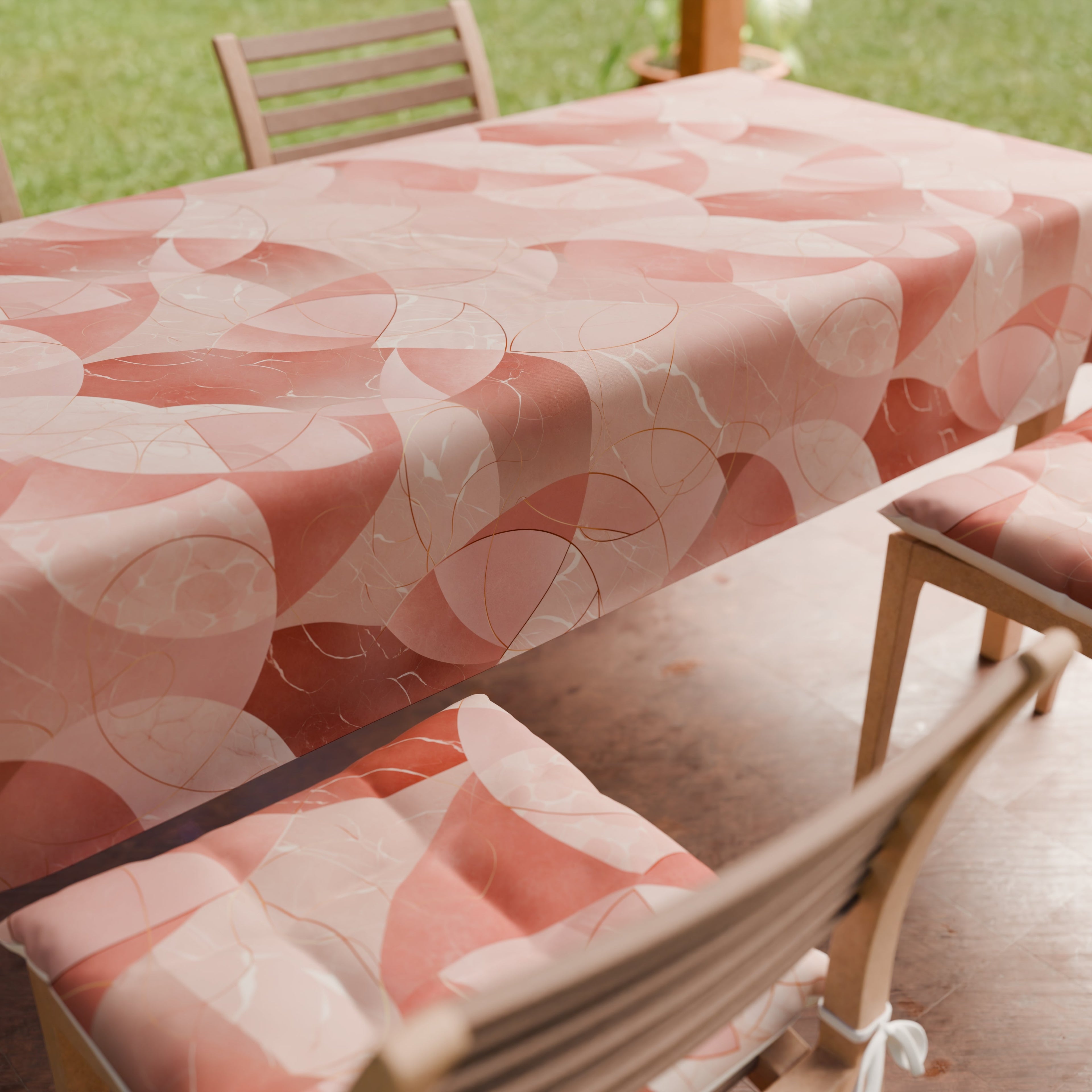 Cuscini per Sedie Coprisedia 6 Pezzi Geo - Cerchio Rosa