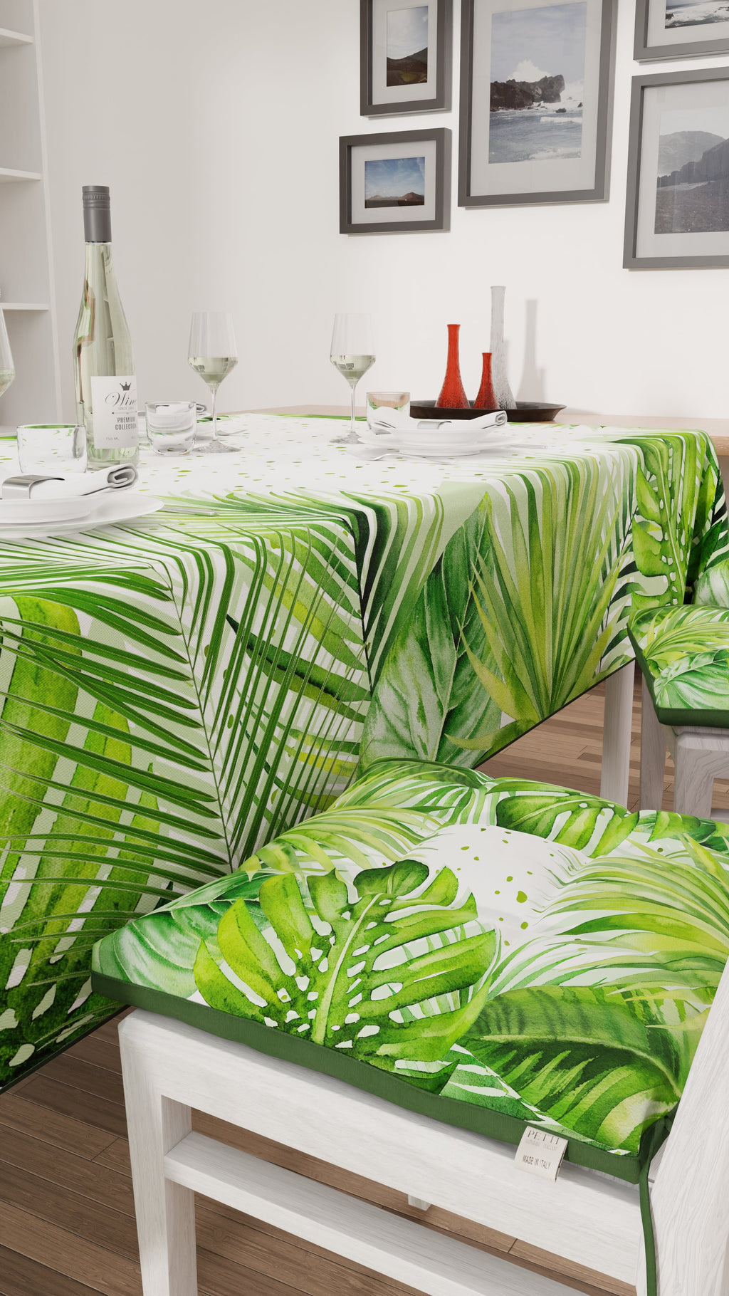 Cuscini per Sedie Coprisedia 6 Pezzi Foglia Tropicale