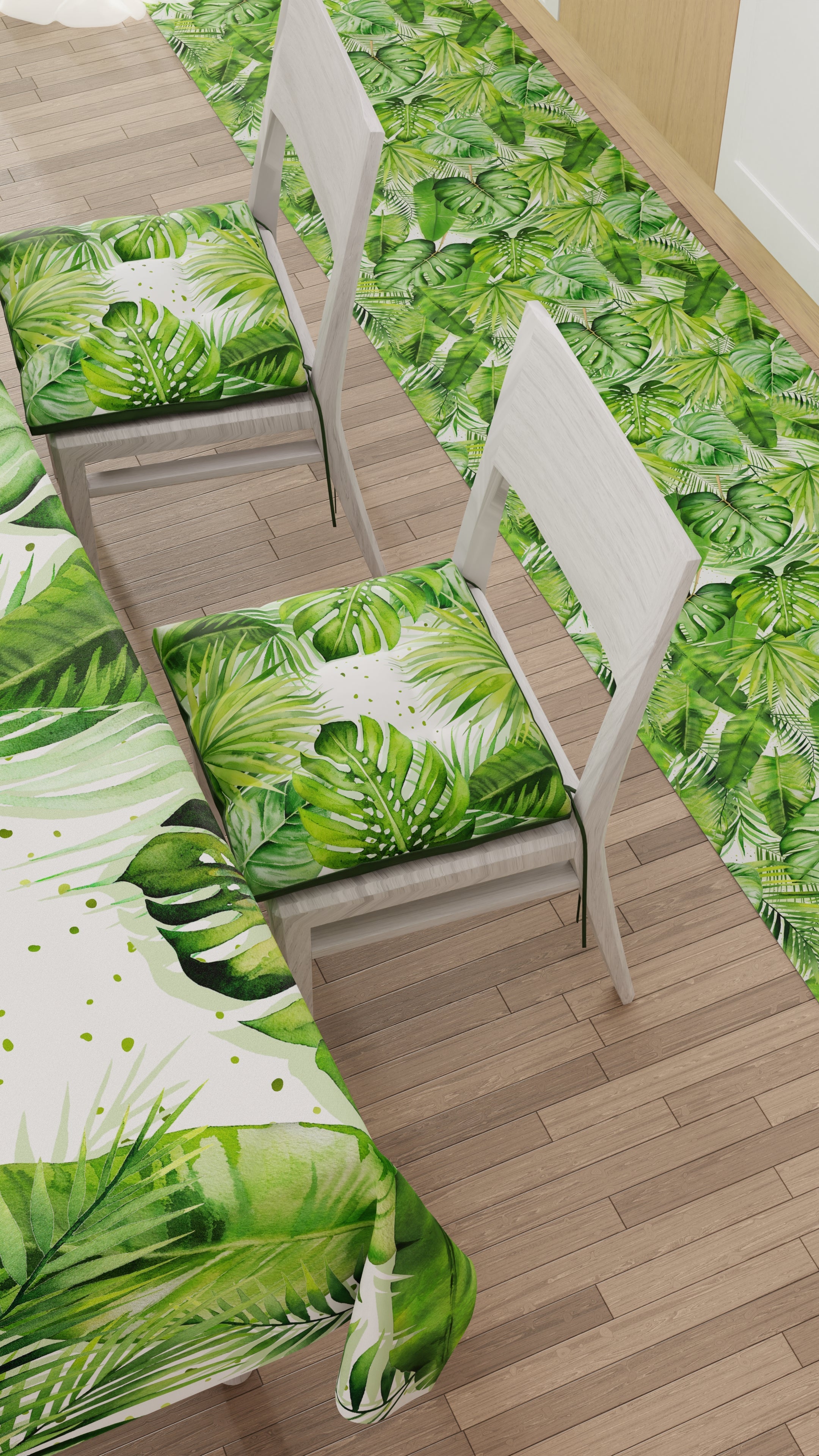 Cuscini per Sedie Coprisedia 6 Pezzi Foglia Tropicale