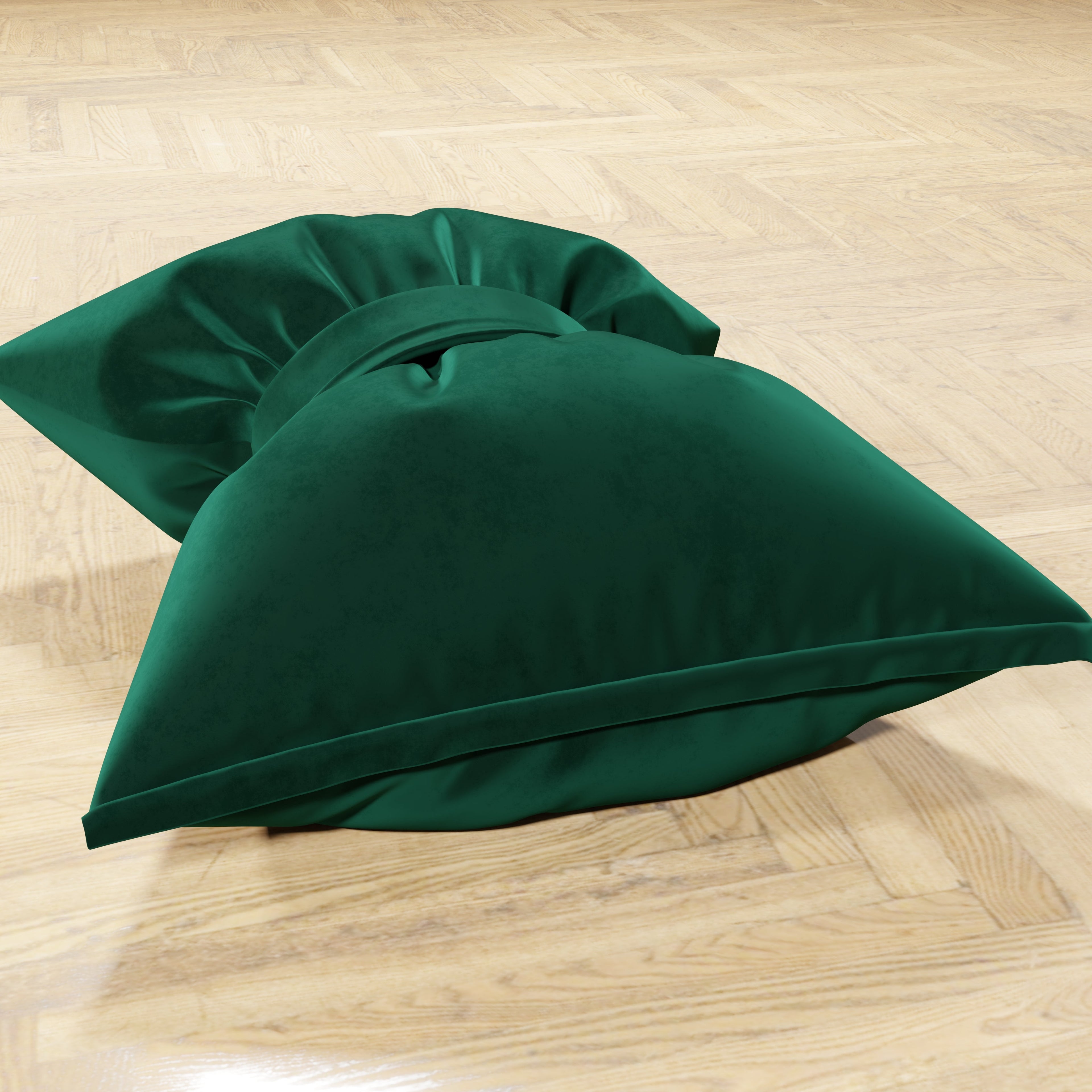 Cuscino Arredo Fiocco in Velluto 40x50 cm, Cuscino divano Smeraldo