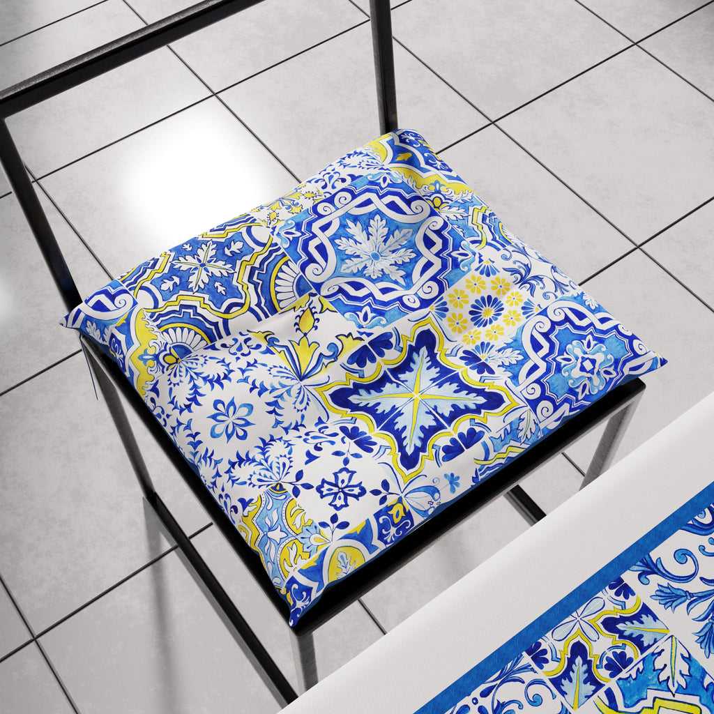 Cuscini per Sedie Coprisedia 6 Pezzi Vietri 02 Blu