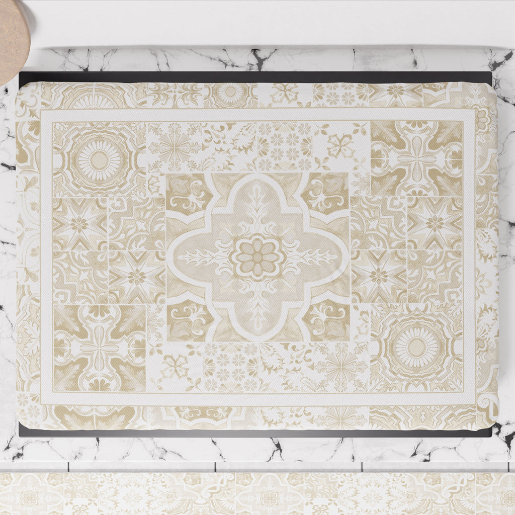 Coprifornello Geometrico Coprifuochi Cucina in Stampa Digitale Vietri 02 Beige