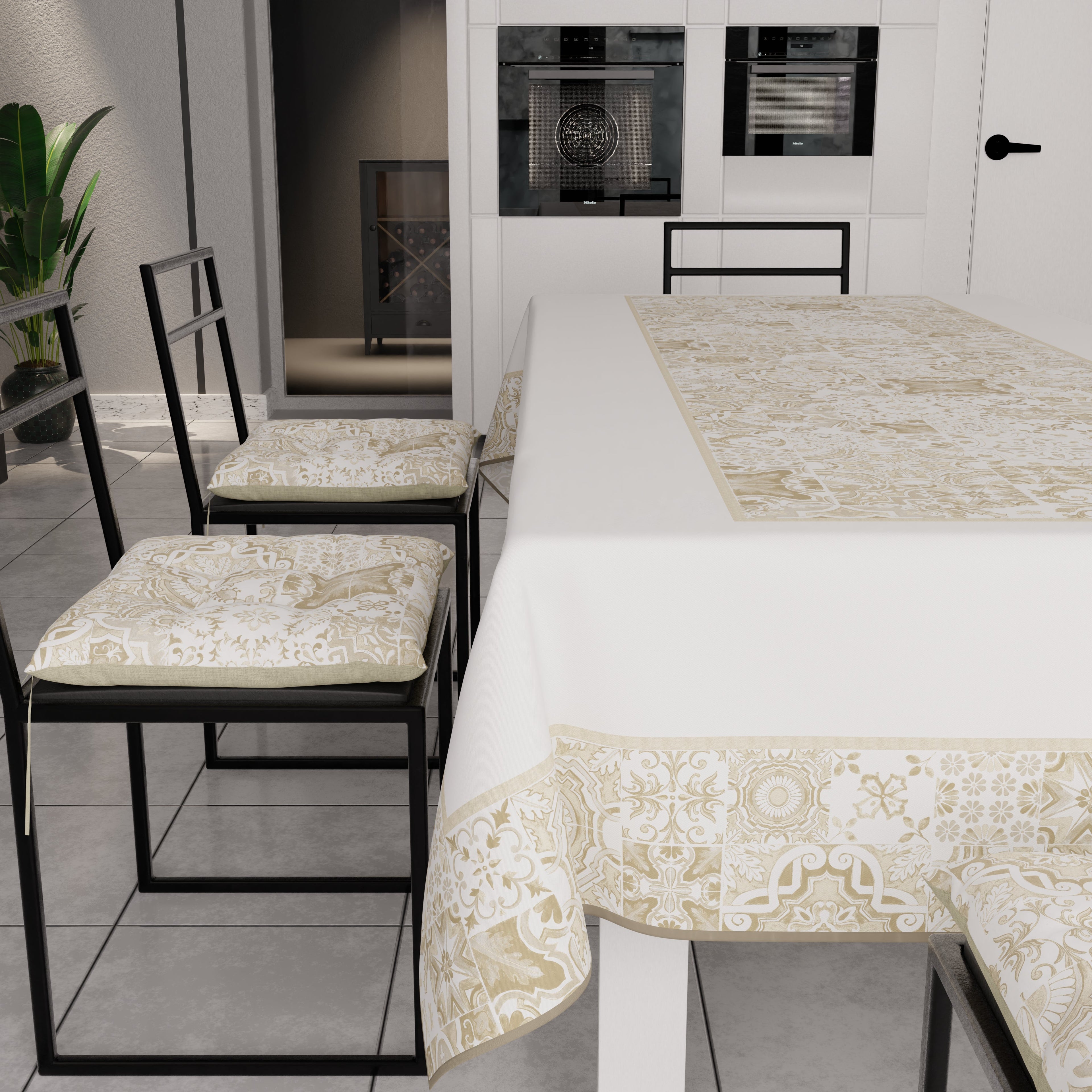 Cuscini per Sedie Coprisedia 6 Pezzi Vietri 02 Beige