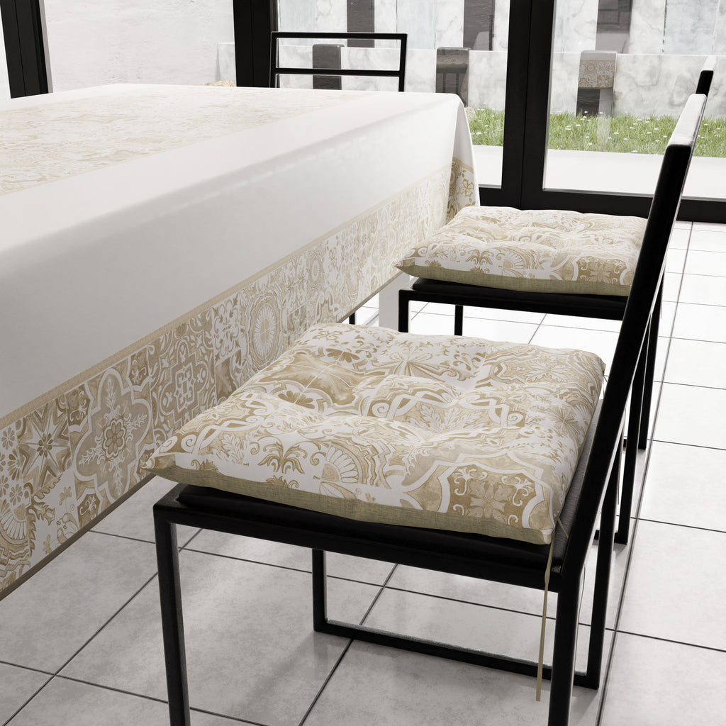 Cuscini per Sedie Coprisedia 6 Pezzi Vietri 02 Beige