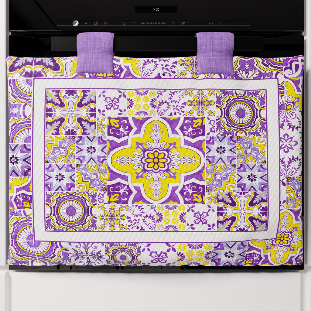 Copriforno Geometrico per Cucina in Stampa Digitale Vietri 02 Viola 1pz