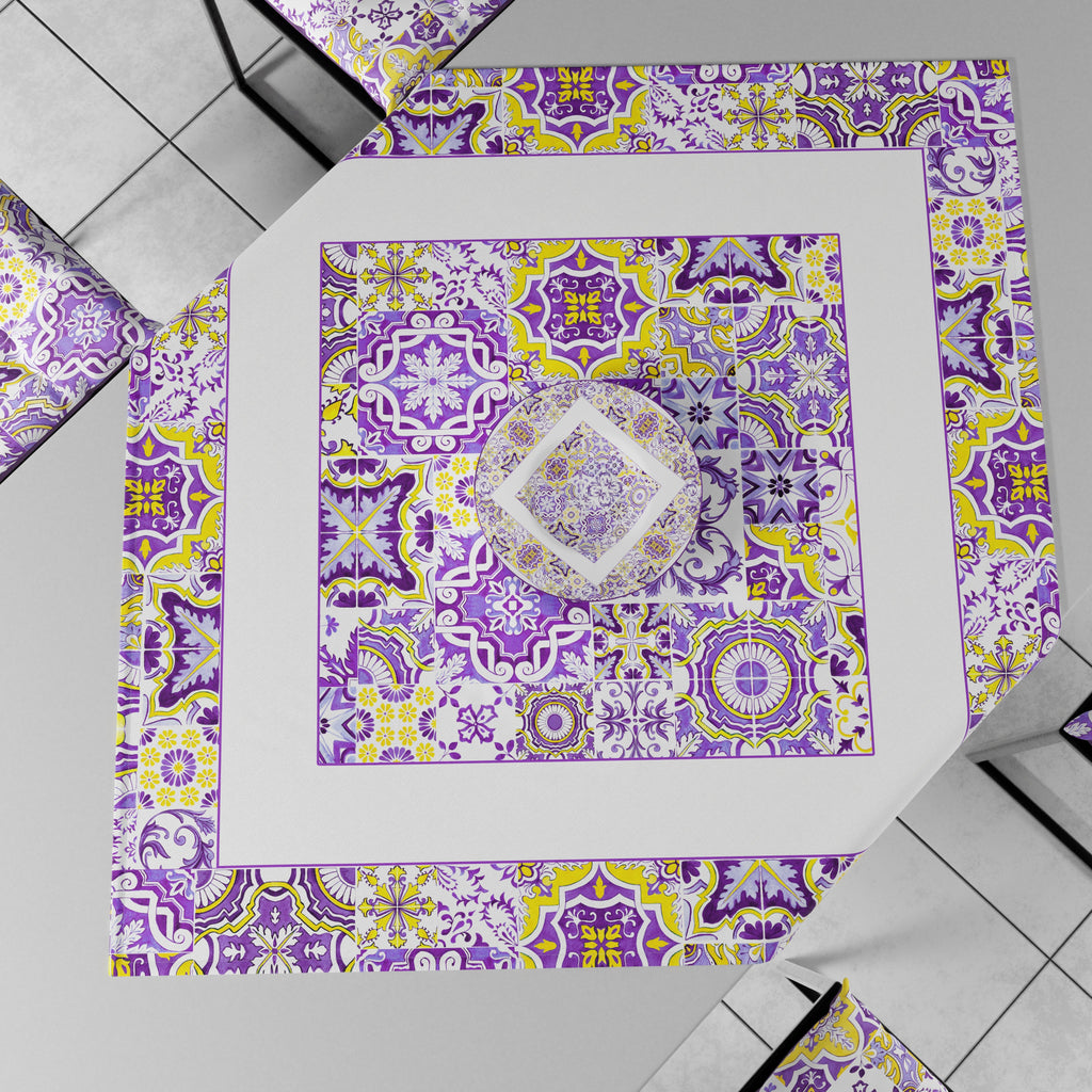 Centrotavola Geometrico per Cucina in Stampa Digitale Vietri 02 Viola