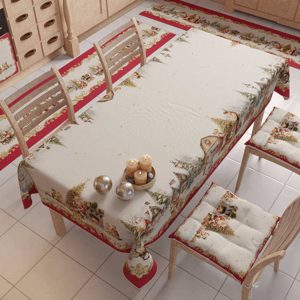 Tappeto Cucina Natalizio Antiscivolo Passatoia Natalizia Cucina lavabile Vintage Xmas