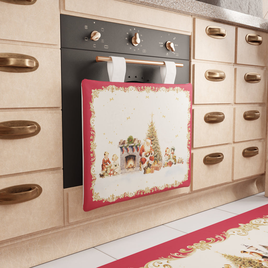 Copriforno Natalizio per Cucina in Stampa Digitale Vintage Xmas