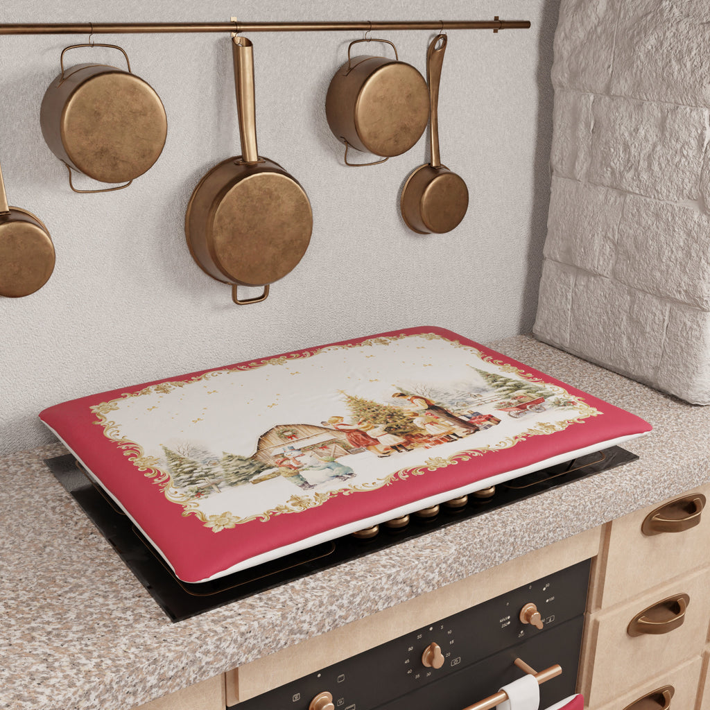 Coprifornello Natalizio Coprifuochi Cucina in Stampa Digitale Vintage Xmas