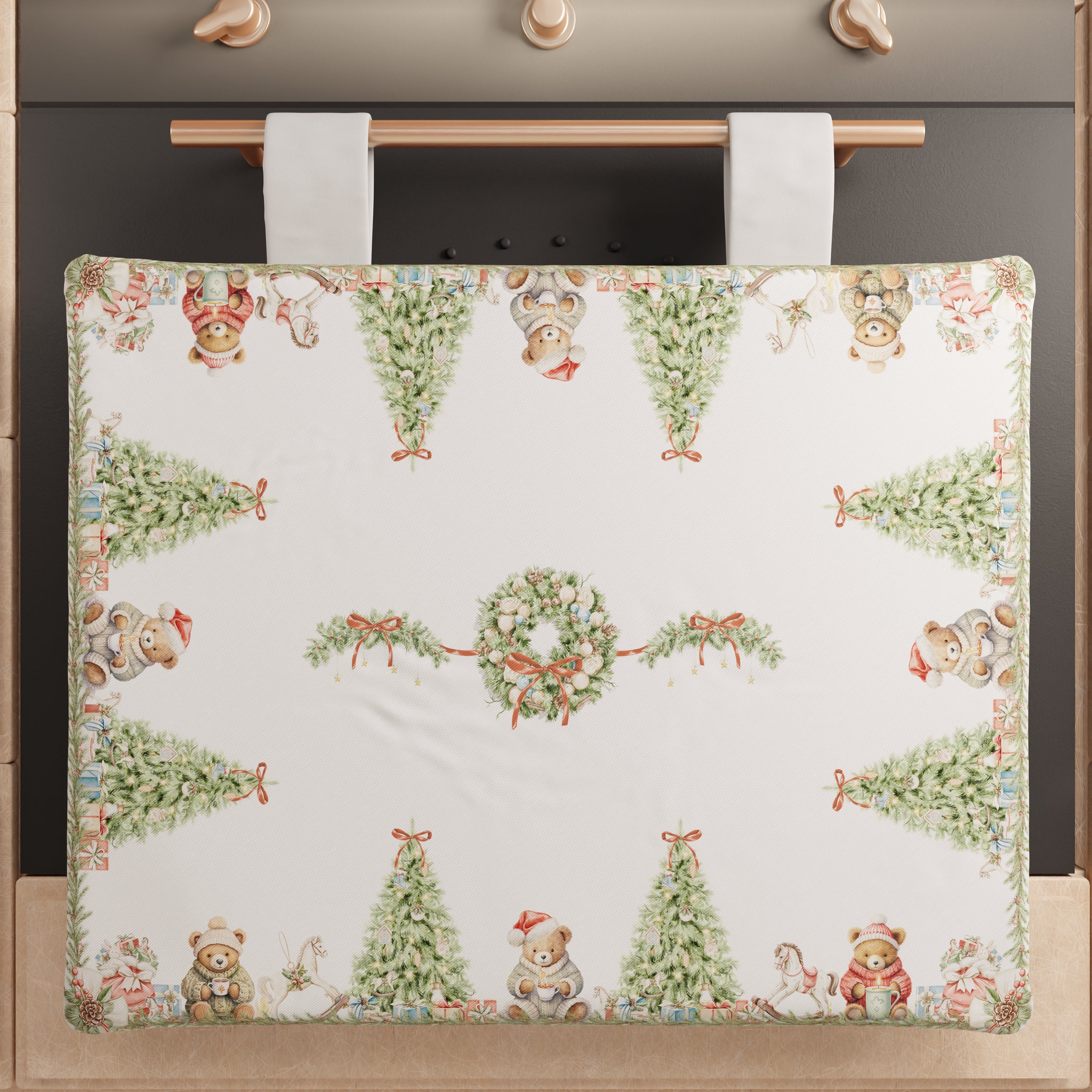 Copriforno Natalizio per Cucina in Stampa Digitale Xmas Bears