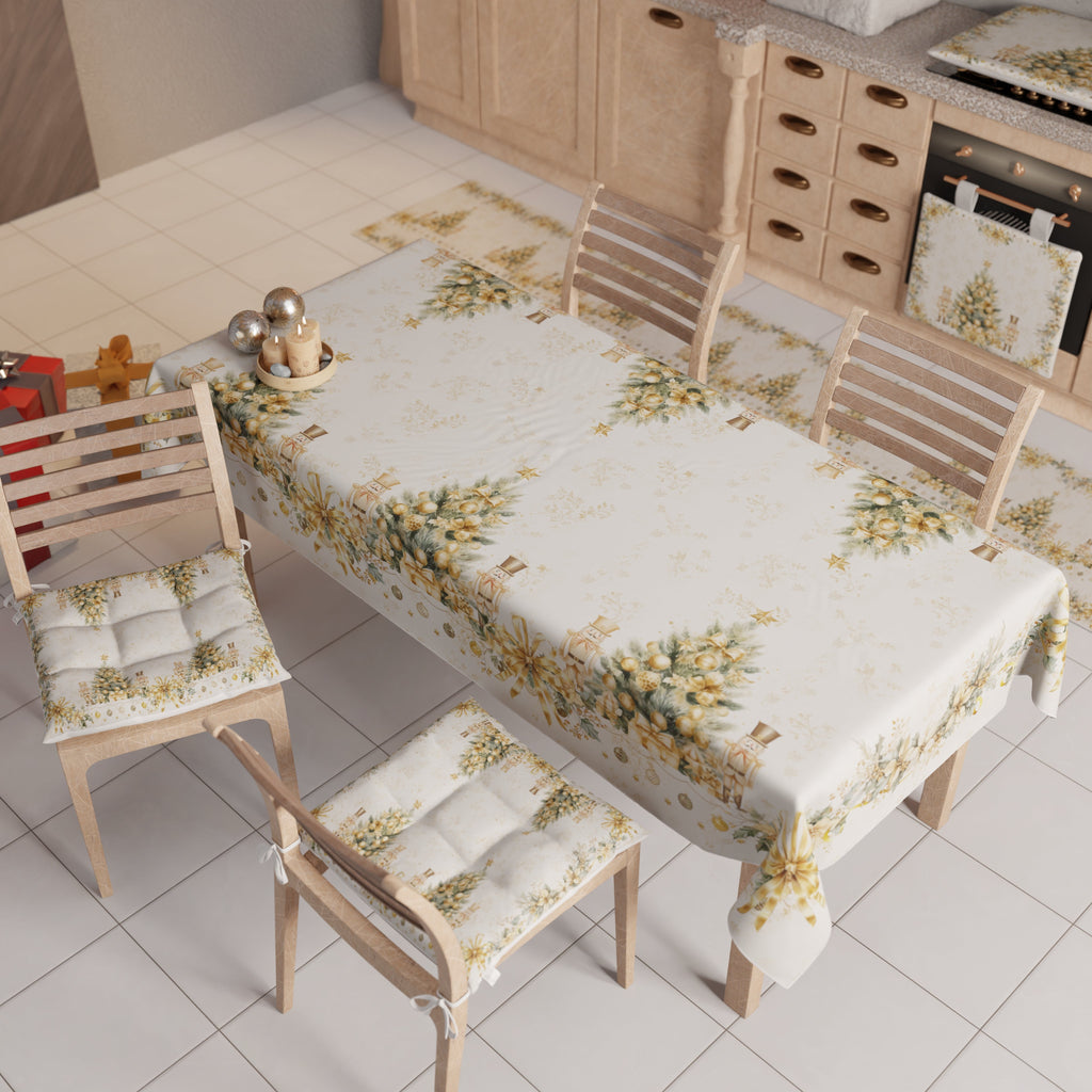 Cuscini per Sedie Natalizi Coprisedia Natalizi 6 Pezzi Xmas Gold