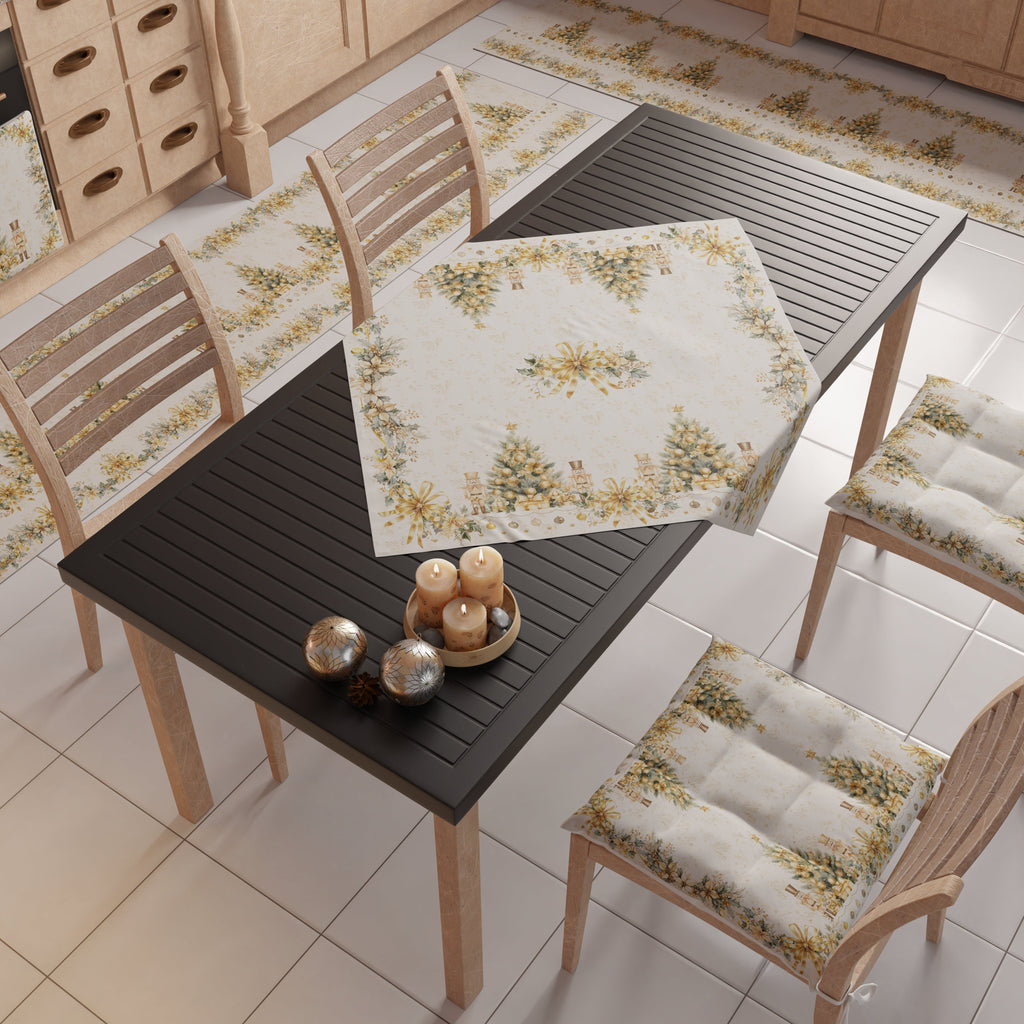 Centrotavola Natalizio per Cucina in Stampa Digitale Xmas Gold