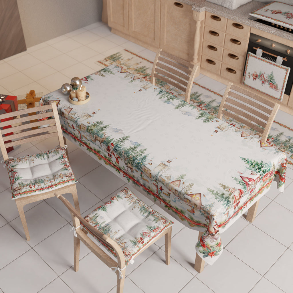 Cuscini per Sedie Natalizi Coprisedia Natalizi 6 Pezzi Xmas Santa's Land