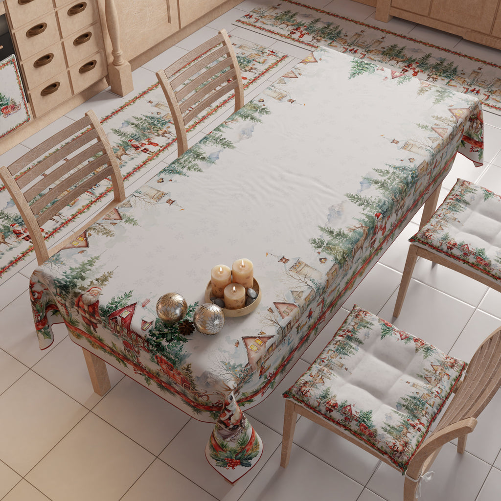 Tappeto Cucina Natalizio Antiscivolo Passatoia Natalizia Cucina lavabile Xmas Santa's Land