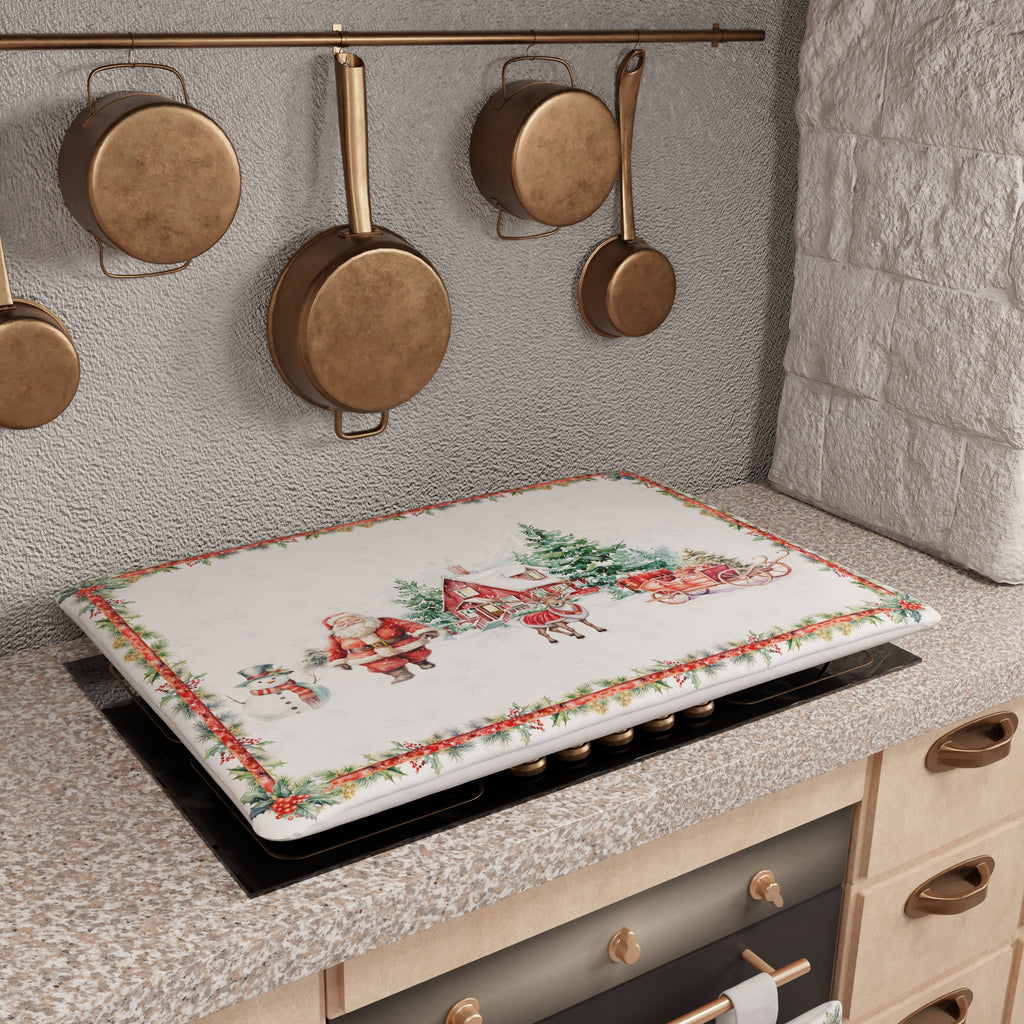 Coprifornello Natalizio Coprifuochi Cucina in Stampa Digitale Xmas Santa's Land