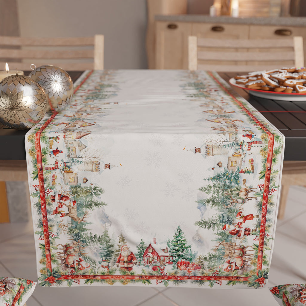 Runner Natalizi, Runner Tavola Natalizio, Tovaglia Runner Natalizia, Runner Cucina Xmas Santa's Land