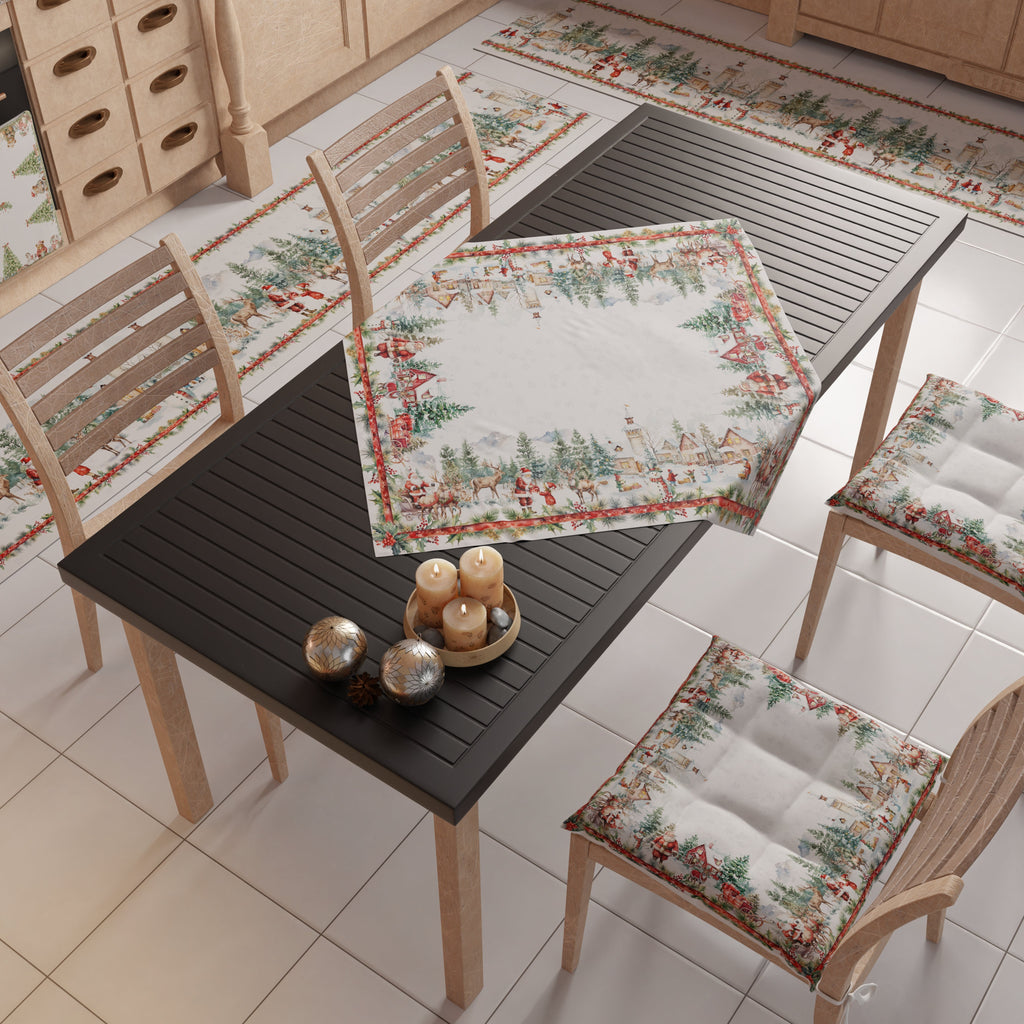 Centrotavola Natalizio per Cucina in Stampa Digitale Xmas Santa's Land