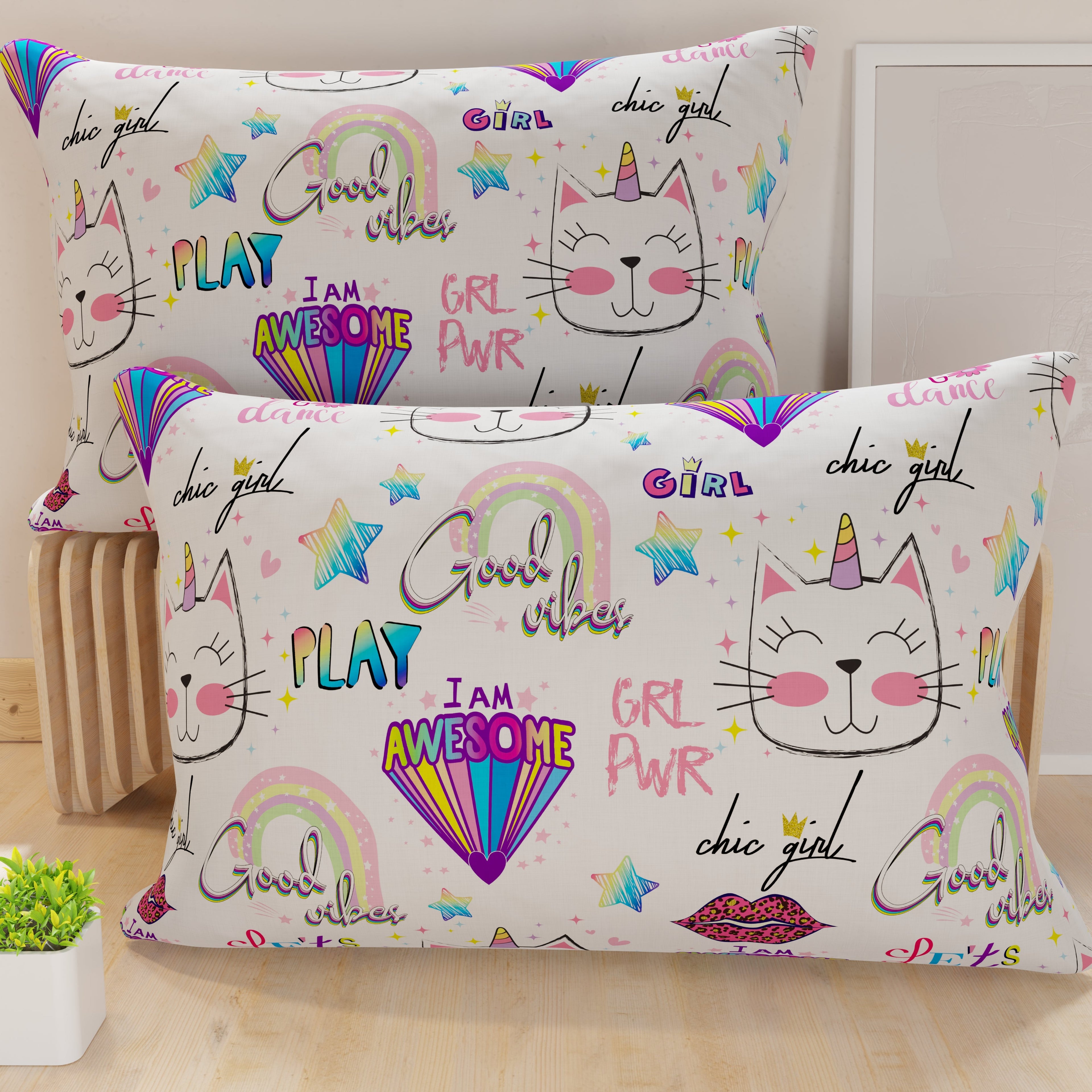 Federe Cuscini in Stampa Digitale, Girl Gattino
